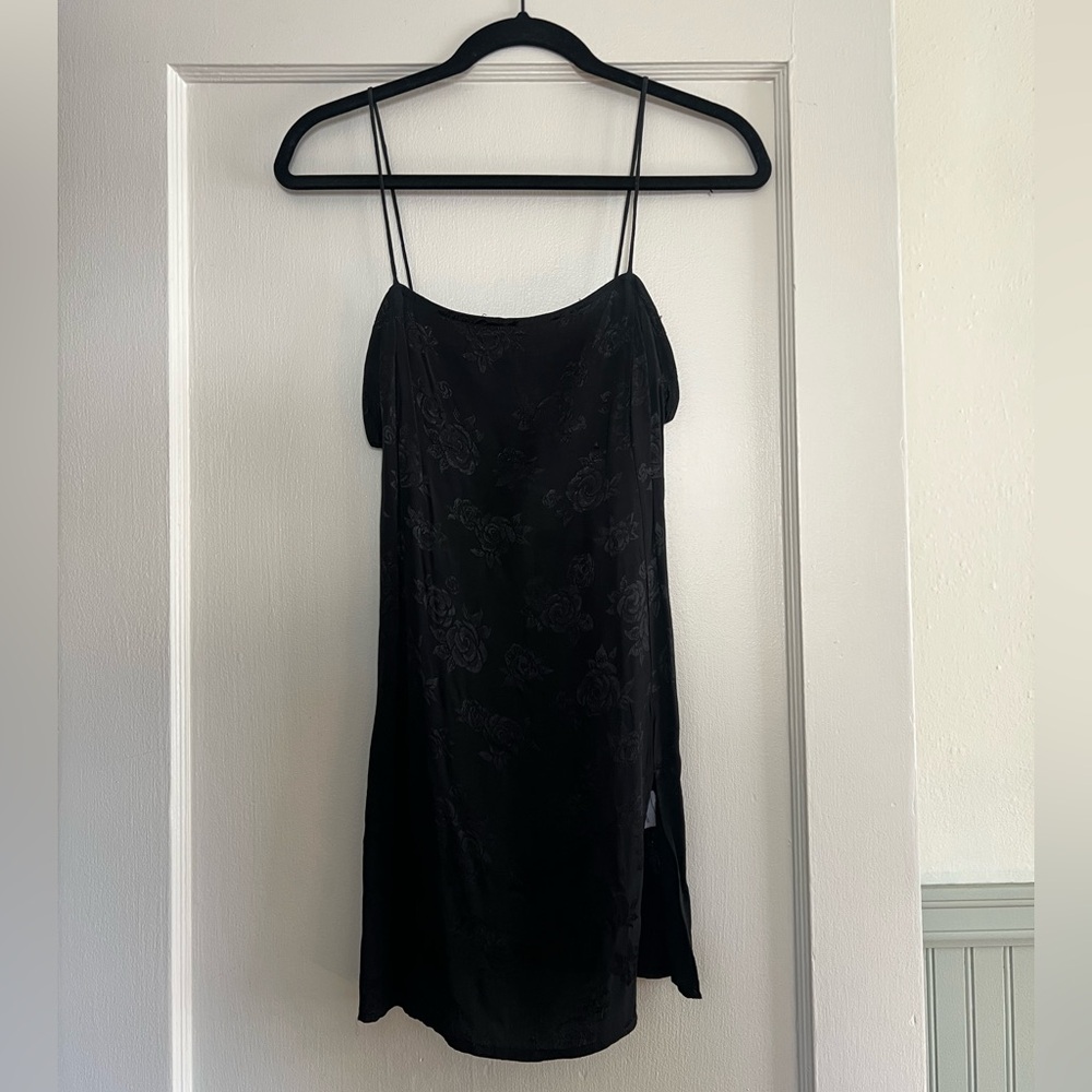 Motel Rocks Black Lace Slip Dress